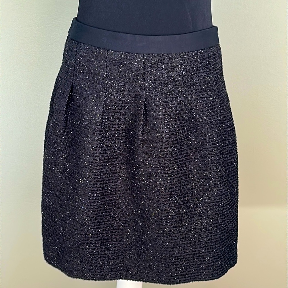 Loft sparkly black vintage skirt